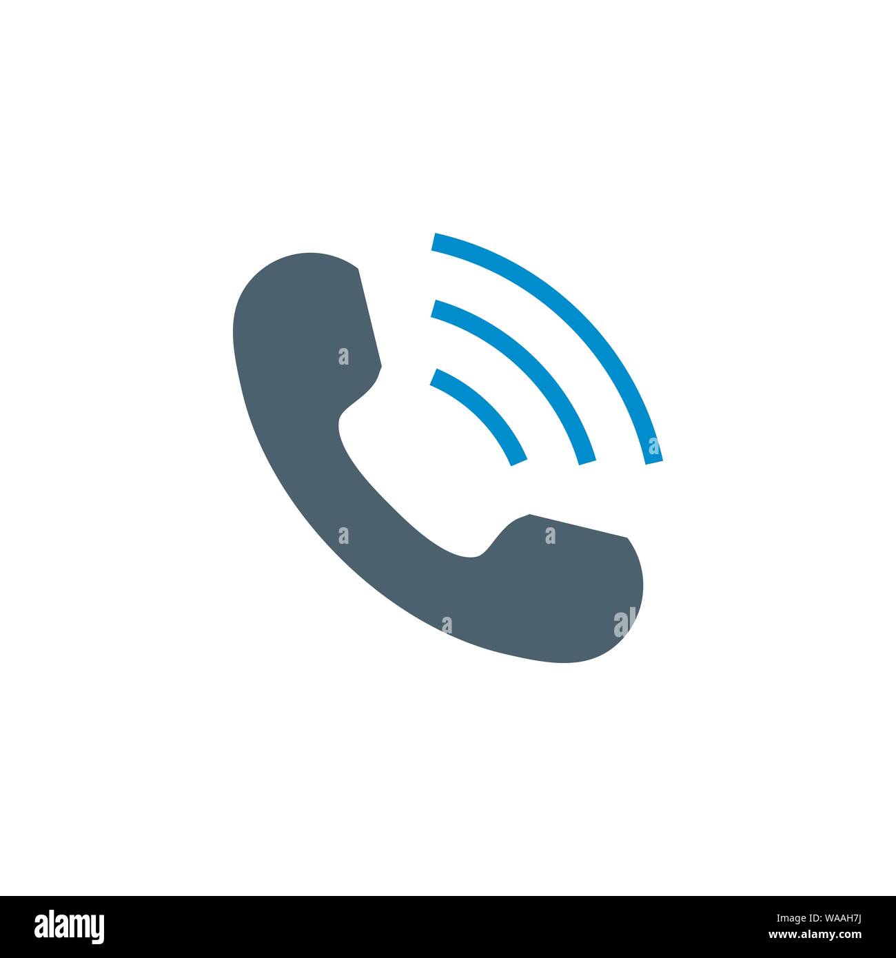 Handset related vector glyph icon. Stock Vector