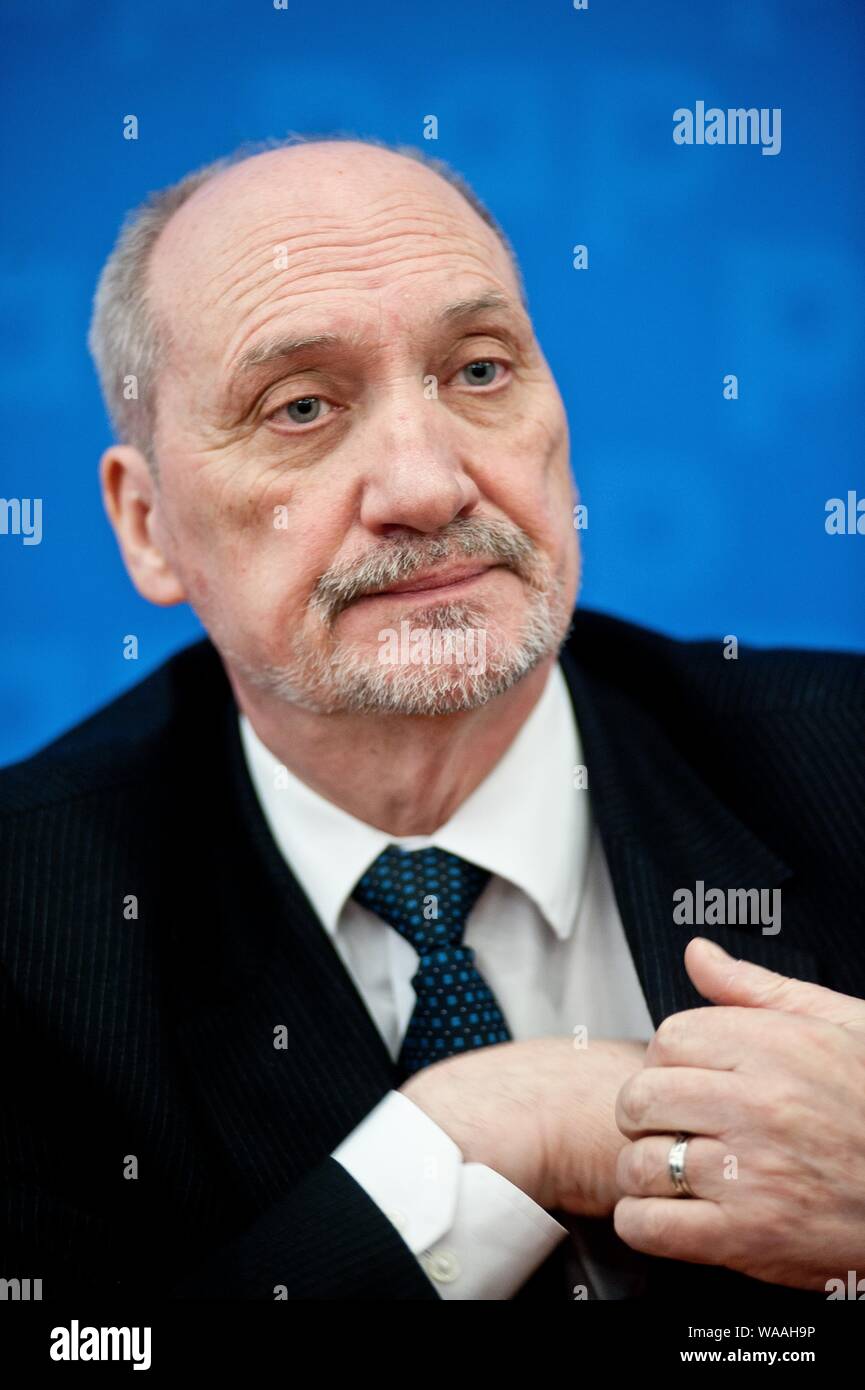 Antoni Macierewicz - former Minister of National Defence for Poland Stock Photo