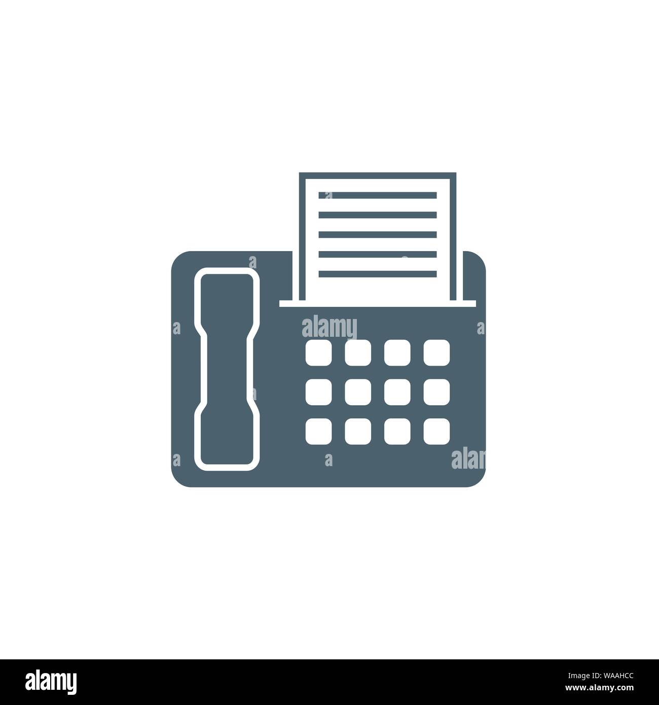 Fax related vector glyph icon. Stock Vector