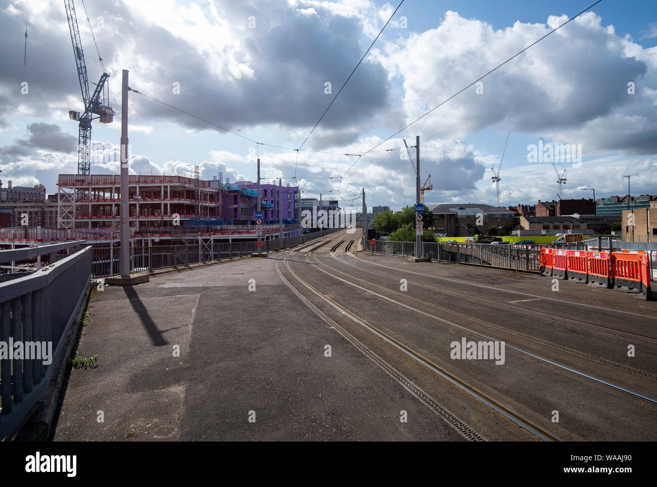 Construction work on the South Side of Nottingham City Centre, Nottinghamshire England UK Stock Photo