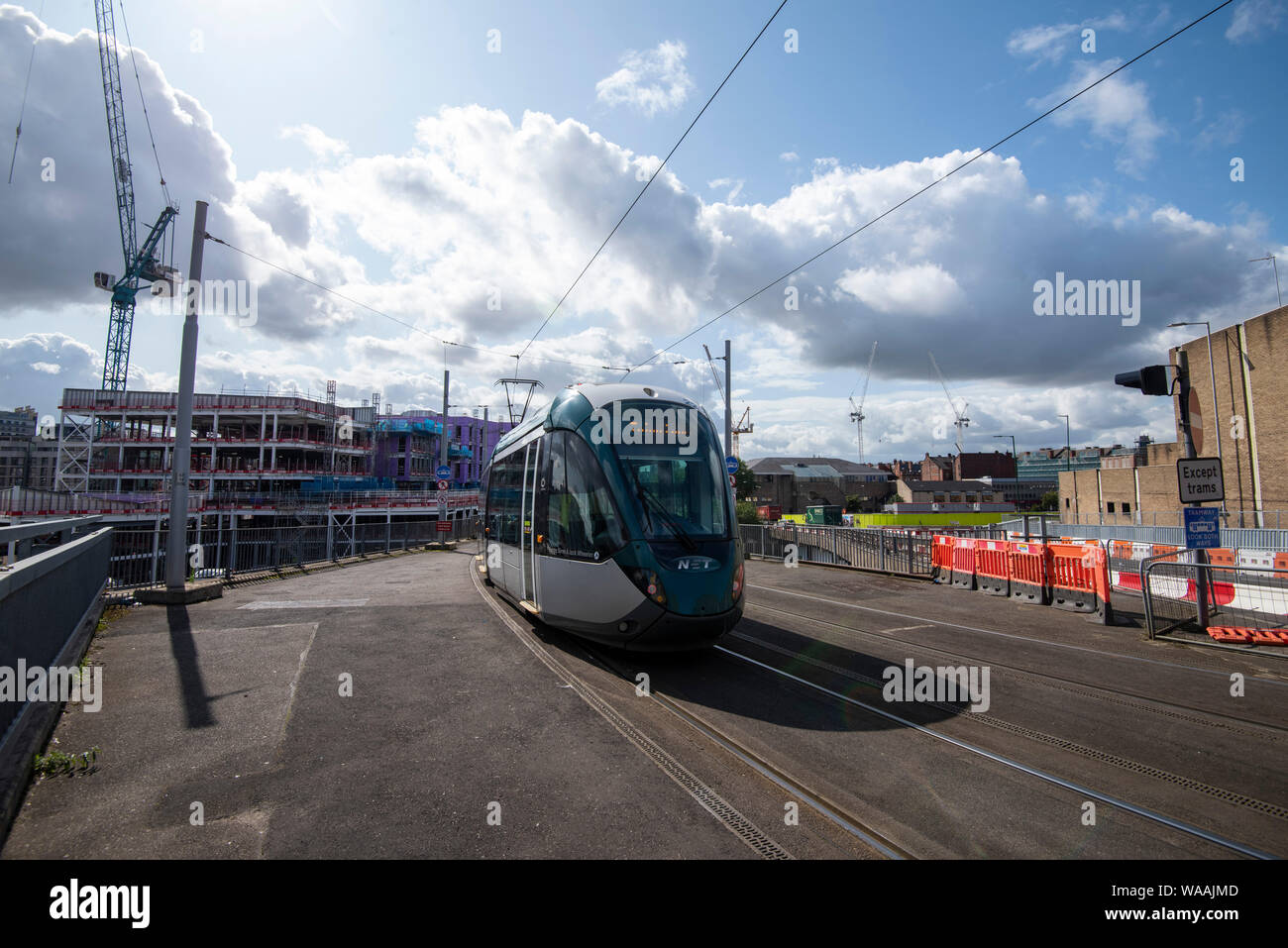 Construction work on the South Side of Nottingham City Centre, Nottinghamshire England UK Stock Photo