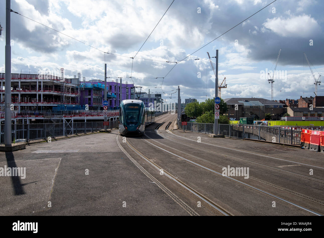 Construction work on the South Side of Nottingham City Centre, Nottinghamshire England UK Stock Photo