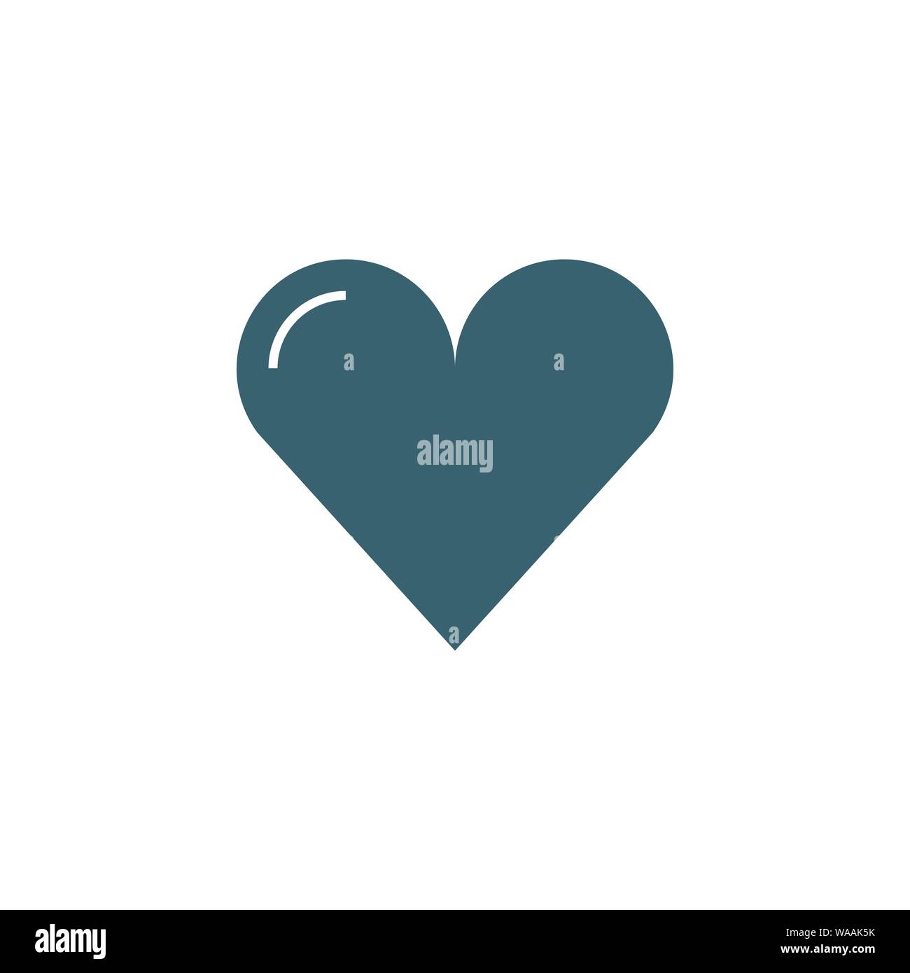Heart related vector glyph icon. Stock Vector