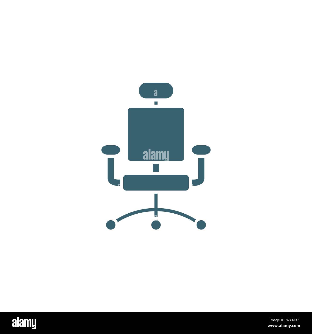 Office Chair related vector glyph icon. Stock Vector