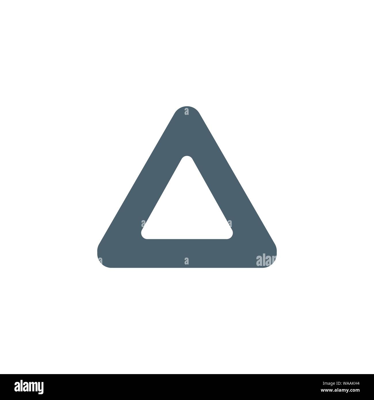 Triangle related vector glyph icon. Stock Vector