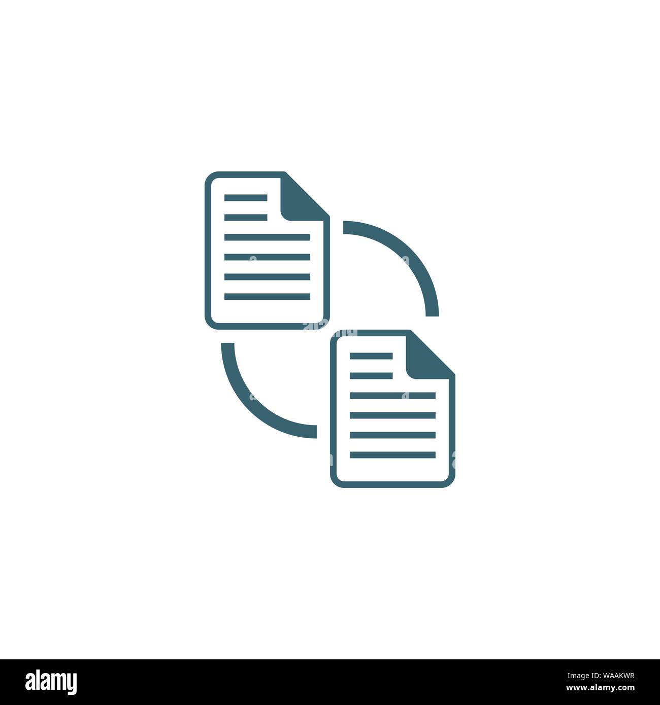 File Exchange related vector glyph icon. Stock Vector