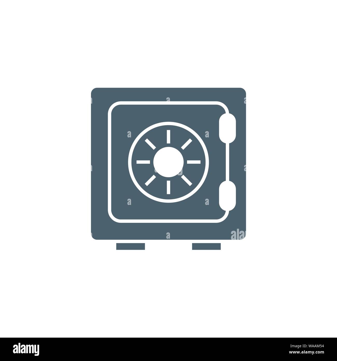 Safe related vector glyph icon. Stock Vector
