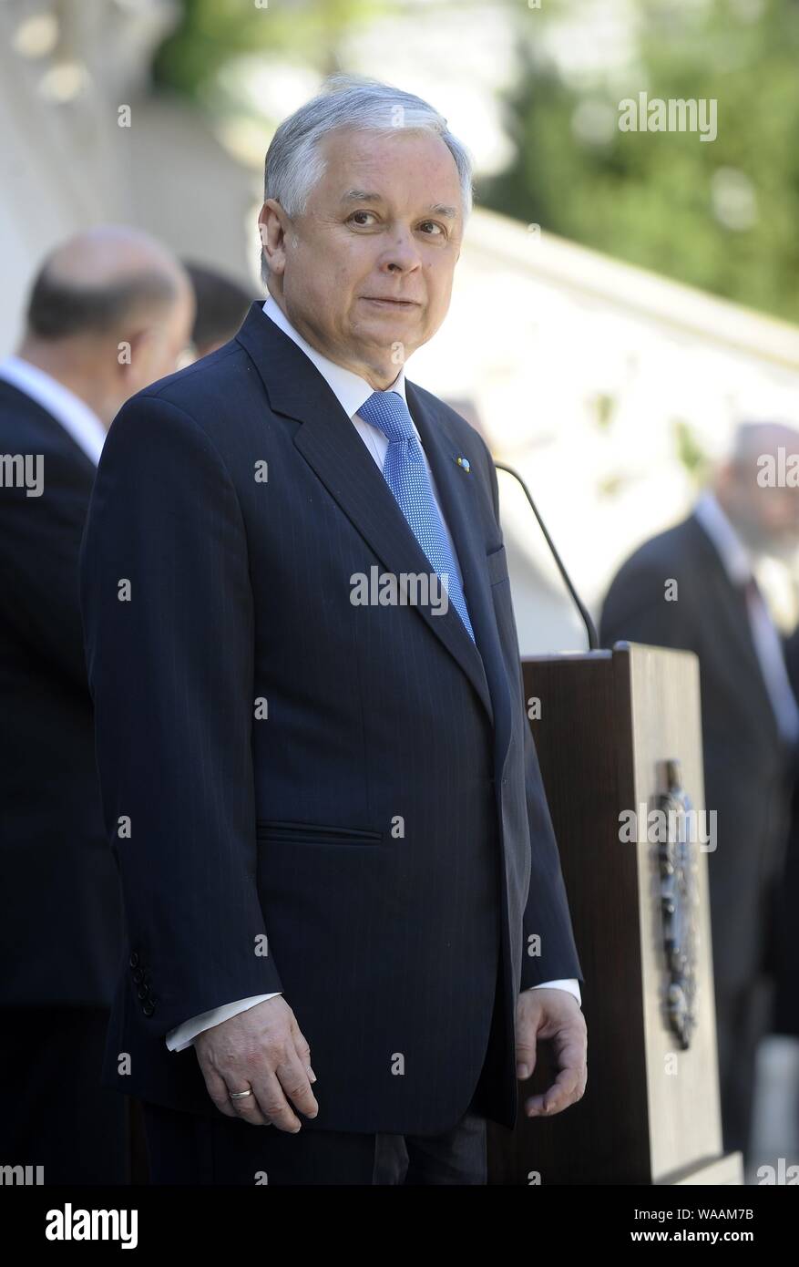 24.04.2009 Warsaw, Poland. Pictured: Lech Kaczynski - President of Poland from 2005 until his death in 2010. On 10 April 2010, he died in the crash of a Polish Air Force jet Stock Photo