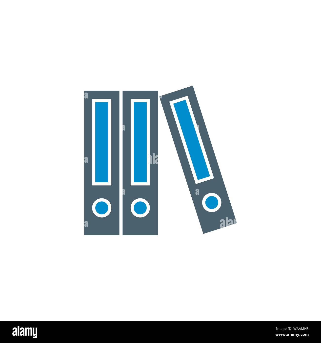 Office Folders related vector glyph icon. Stock Vector