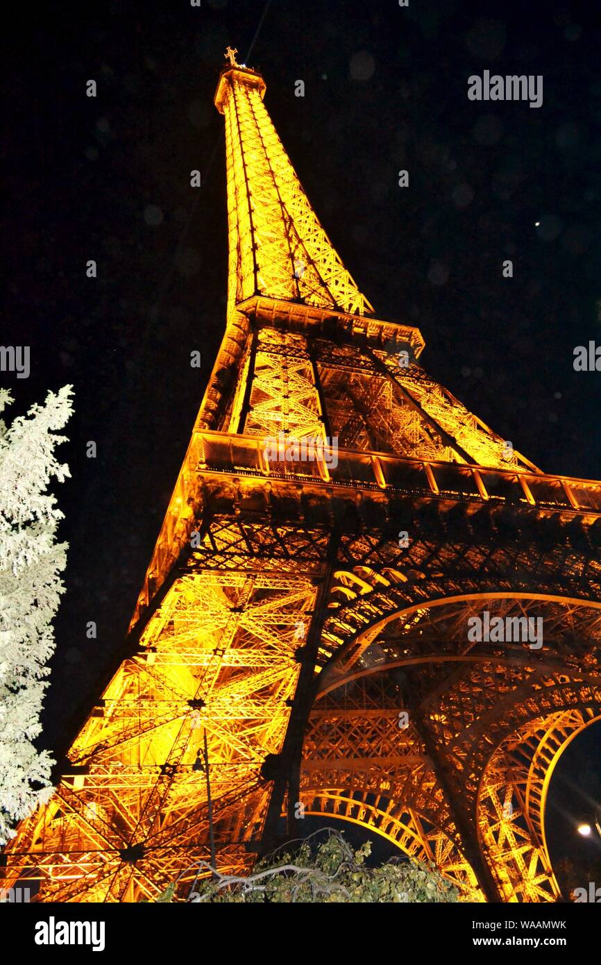 Eiffel Tower (night) Stock Photo