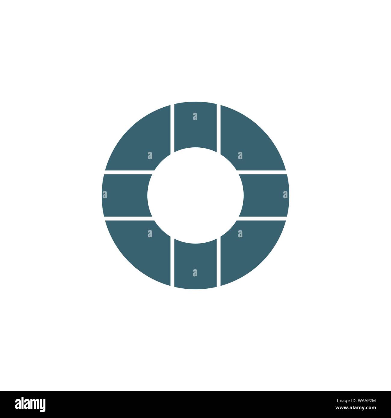 Lifebuoy related vector glyph icon. Stock Vector