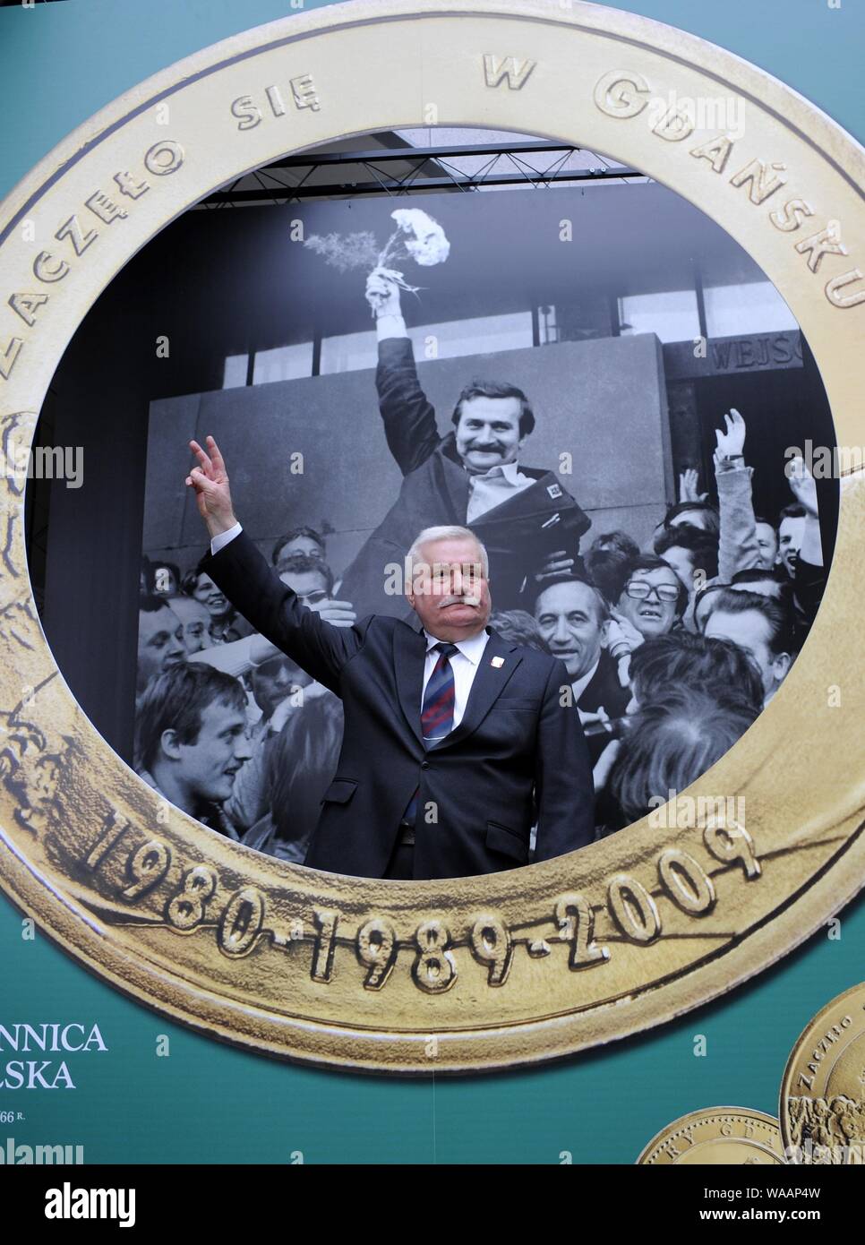 June 3, 2009 Warsaw, Poland. Pictured: Lech Walesa (President of Poland between 1990 and 1995, Nobel Prize in 1983) Stock Photo