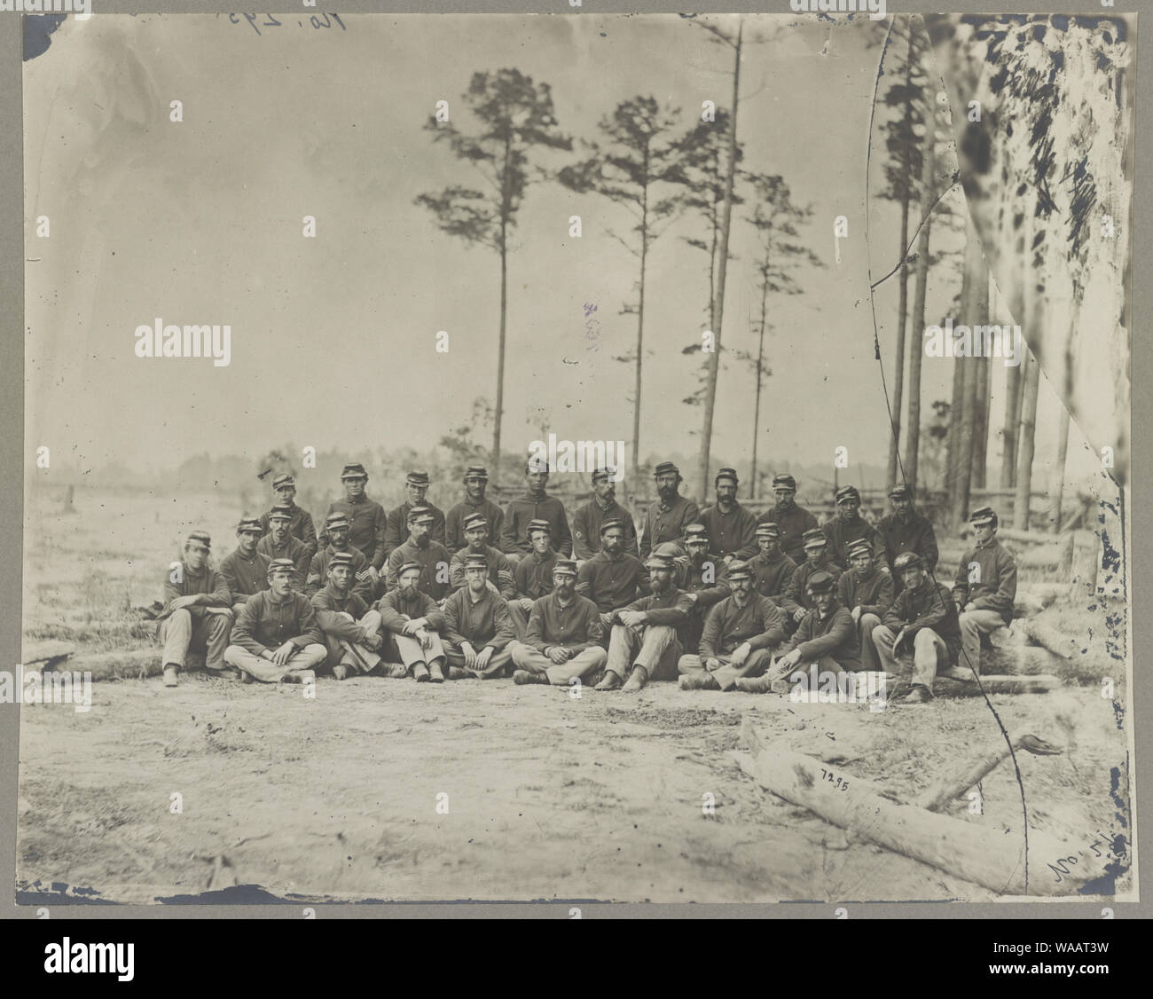 Co. C 1st Mass. Cavalry in front of Petersburg, Va., Aug., 1864 Stock Photo