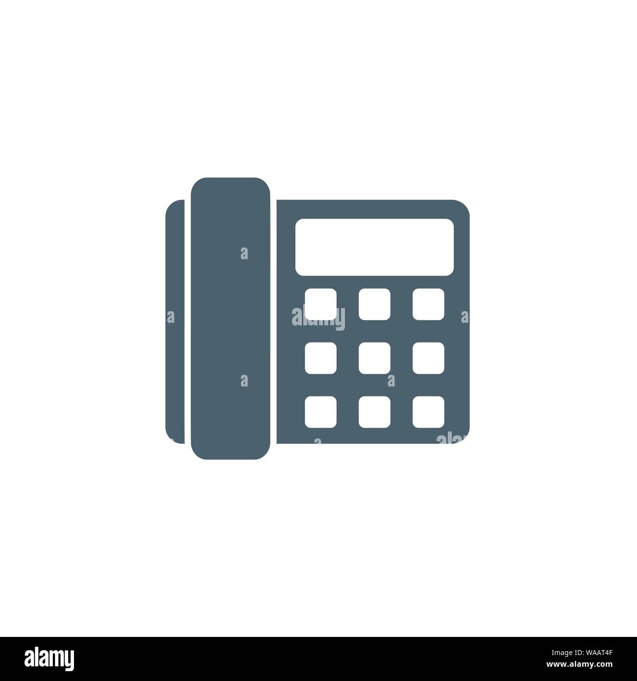 Office Phone related vector glyph icon. Stock Vector