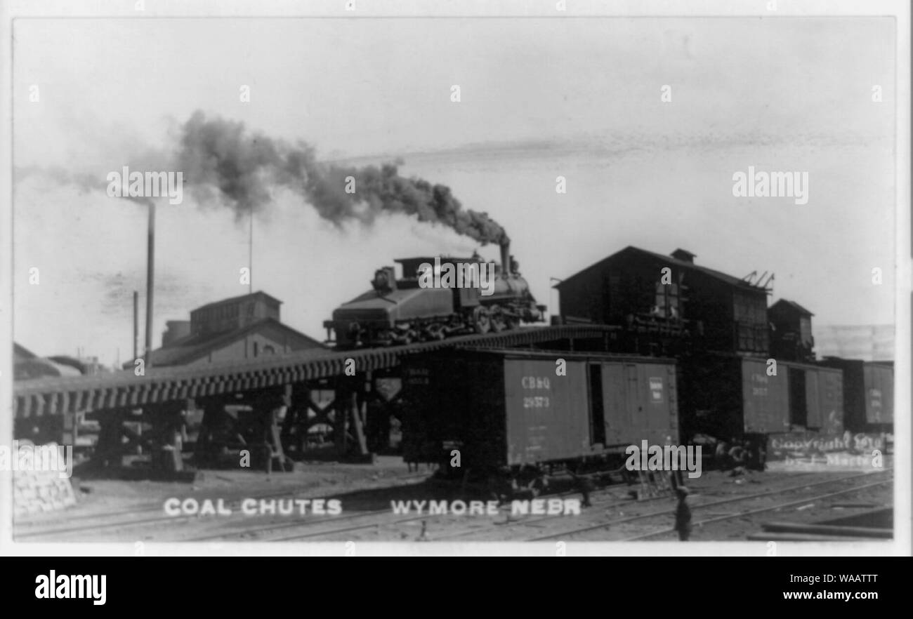 Coal chutes, Wymore, Nebr Stock Photo Alamy