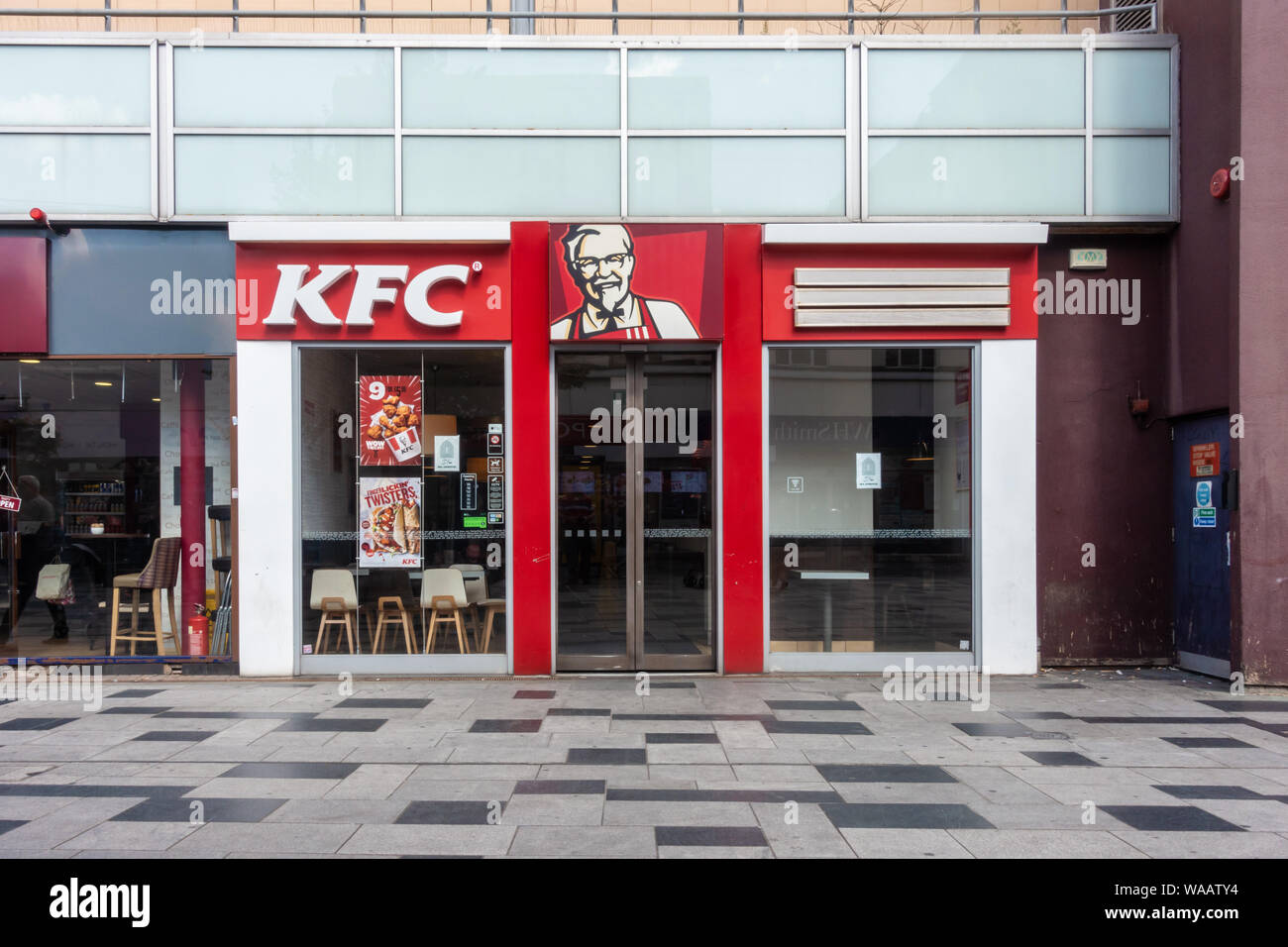 The KFC fast food restaurant on High Street, Slough, UK Stock Photo