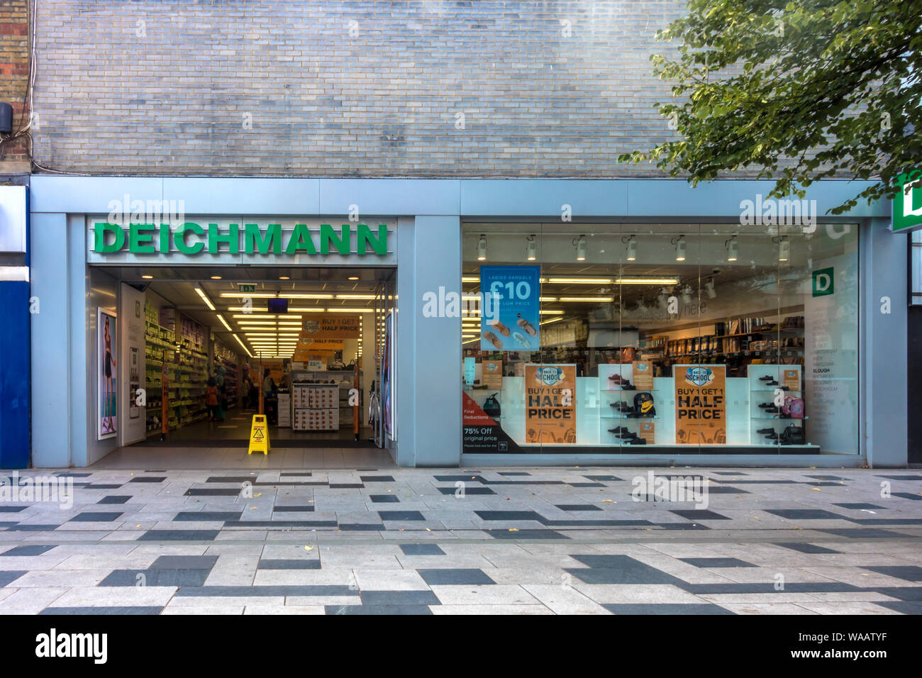 The Deichmann store on High Street, Slough, UK Photo - Alamy