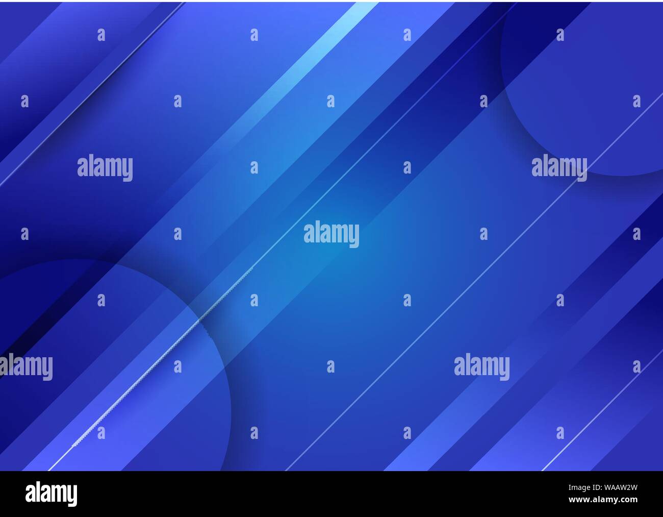 Abstract technology concept diagonal overlapping geometric shape blue color background. Vector graphic illustration Stock Vector