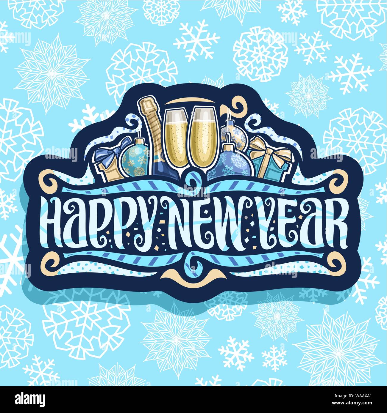 Vector Logo For Happy New Year