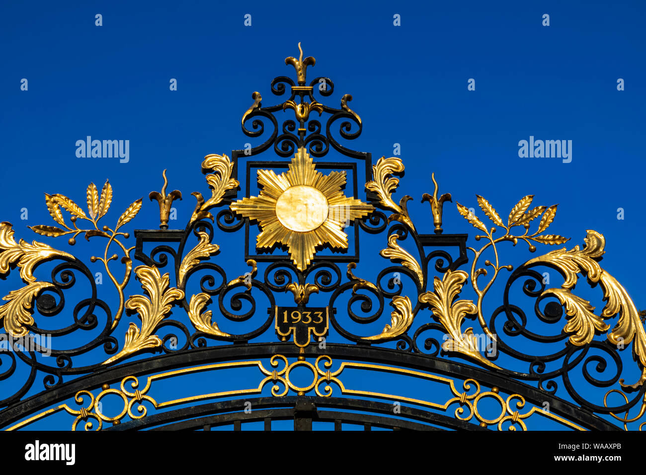 England, London, Regent's Park, Detail of Queen Mary's Rose Garden Gate