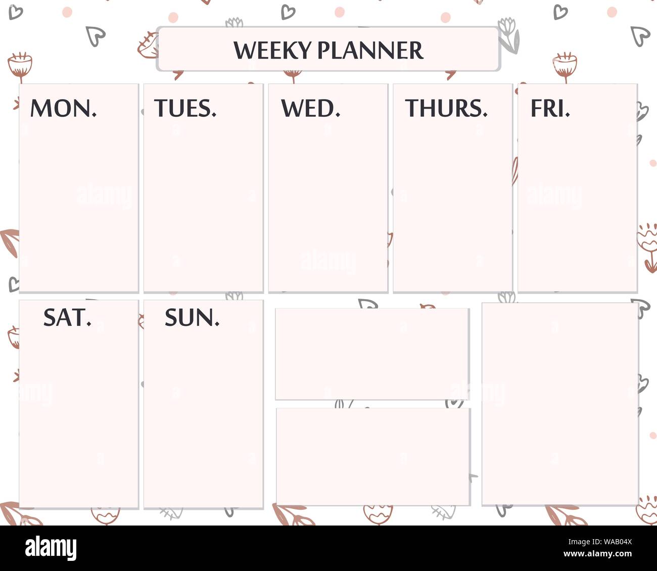 Weekly planner. Lovely web page for day-to-day programs and notes photo about Weekly Planner Page named Weekly planner. Lovable webpage for daily Options and notes