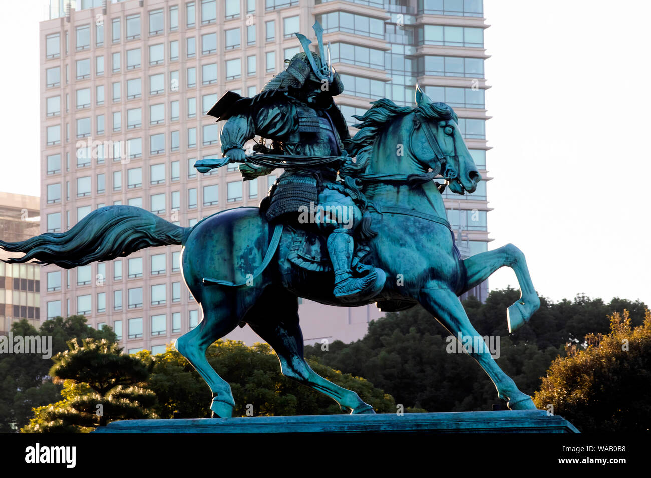 Japan, Honshu, Tokyo, Hibiya, Imperial Palace Outer Garden, Statue of