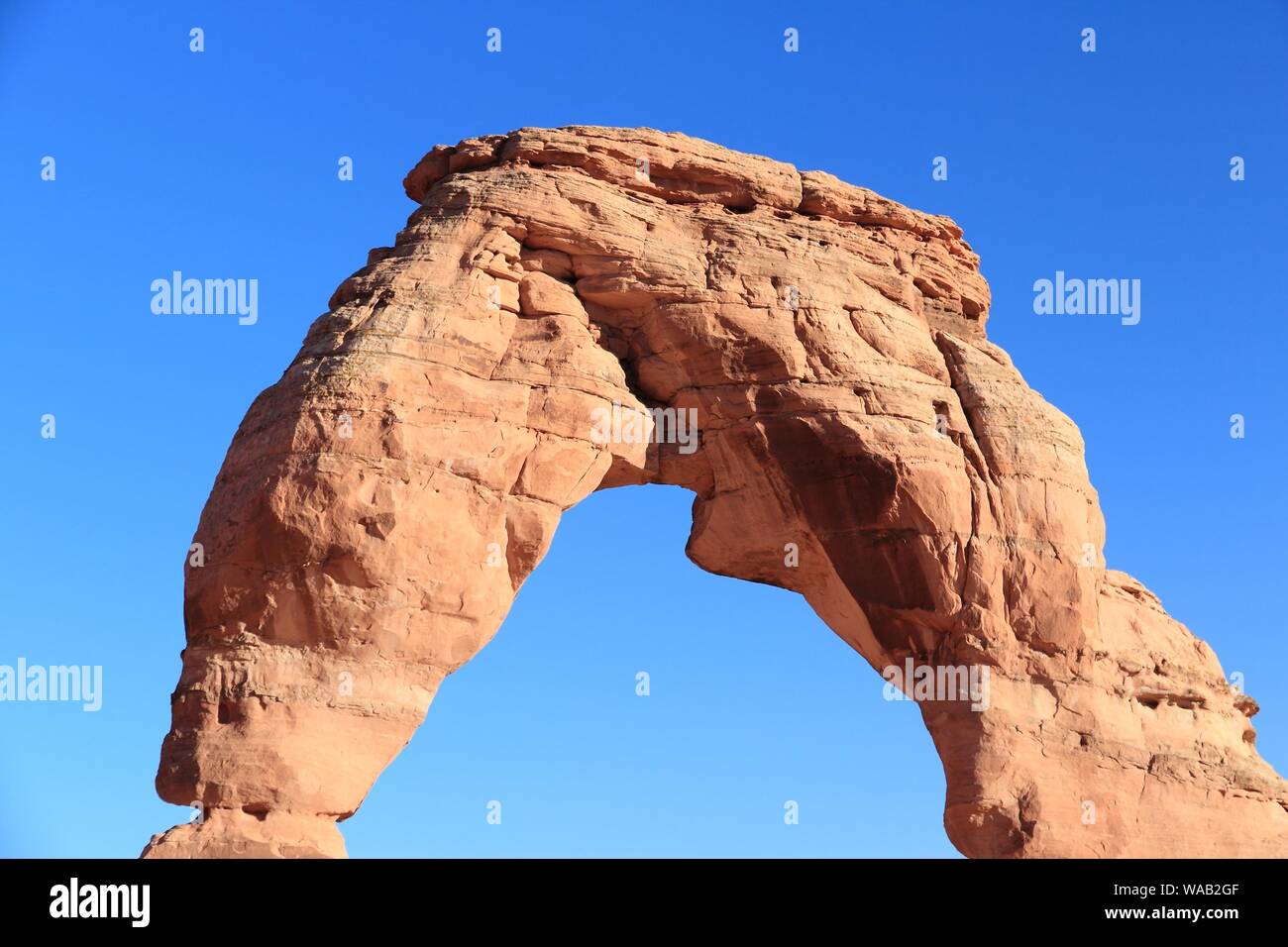 Arches National Park in Utah, USA. Delicate Arch rock formation. Stock Photo