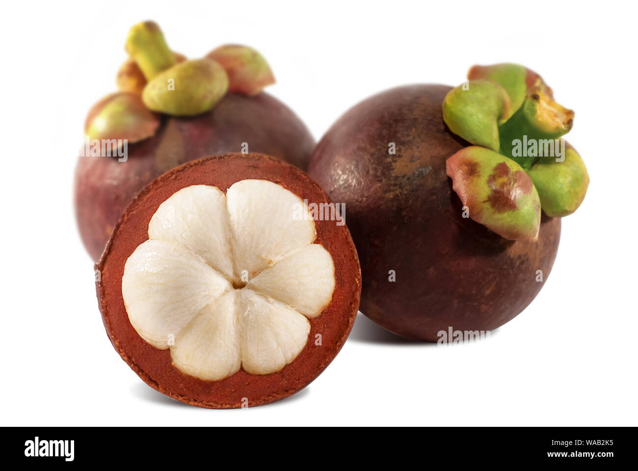 mangosteen fruit isolated on white background Stock Photo