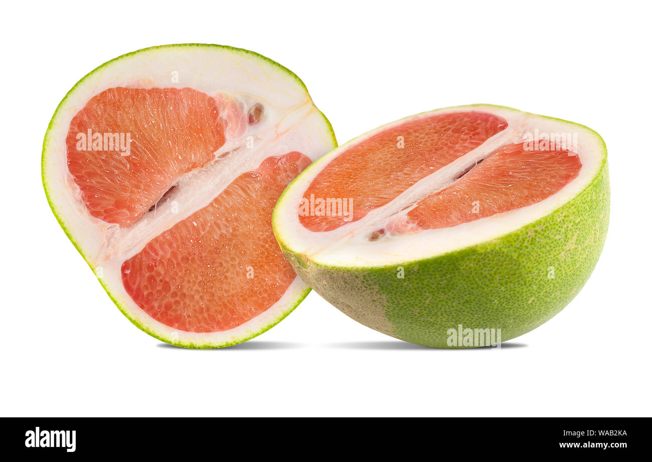 Pomelo or grapefriut isolated on white background Stock Photo