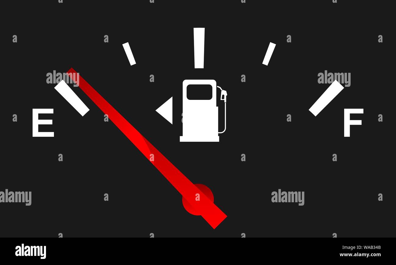 Fuel gauge for your design. Full and empty signs. Vector illustration