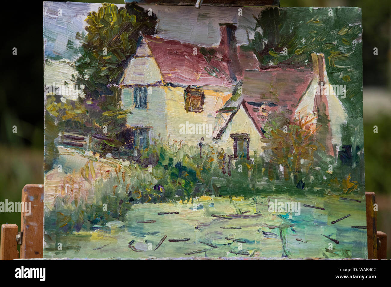 Artists painting Willy Lott's house at the National Trust's Flatford