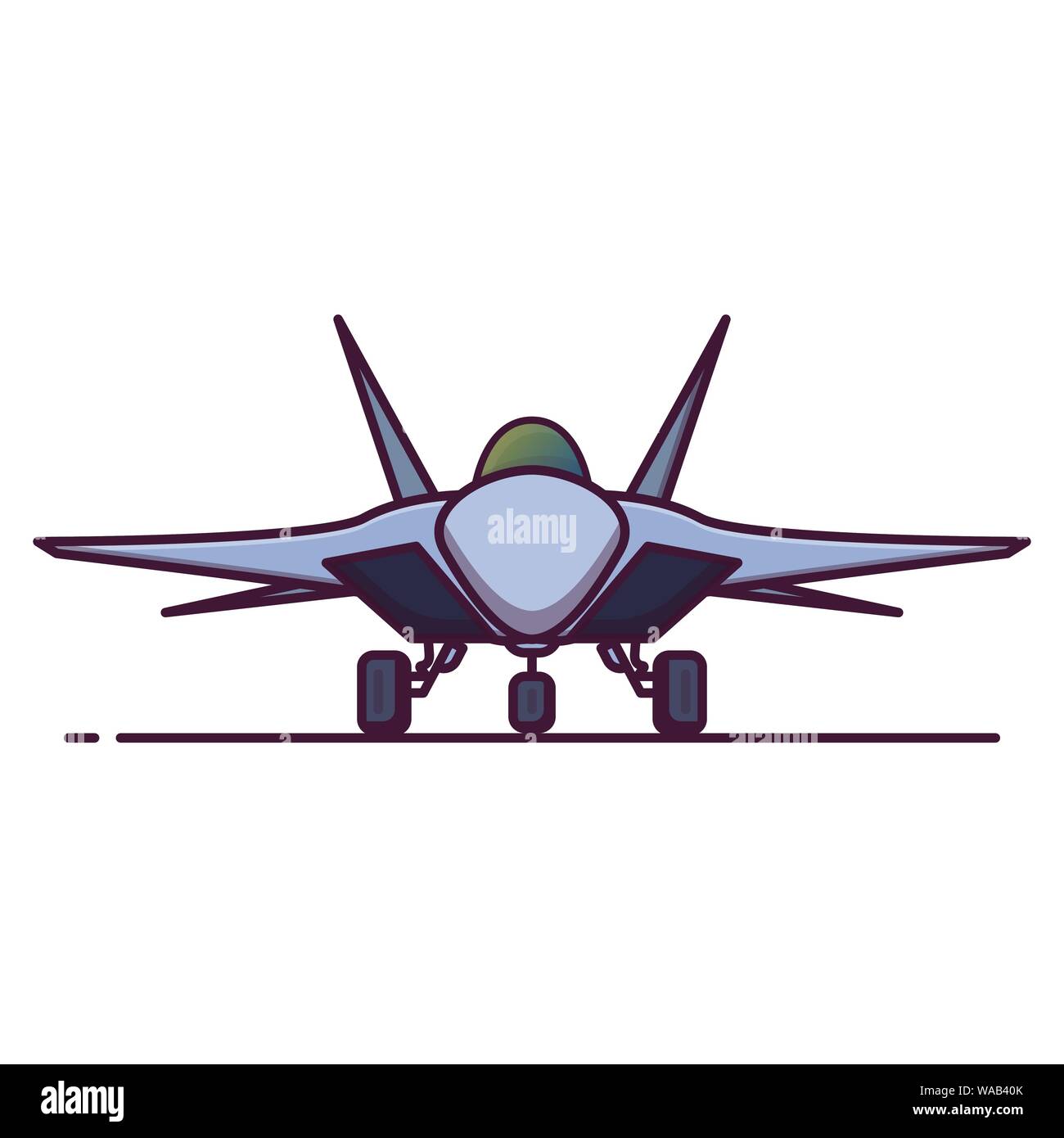 Jet fighter illustration transport warplane engine. Warfare military  vehicle vector icon side view Stock Vector Image & Art - Alamy