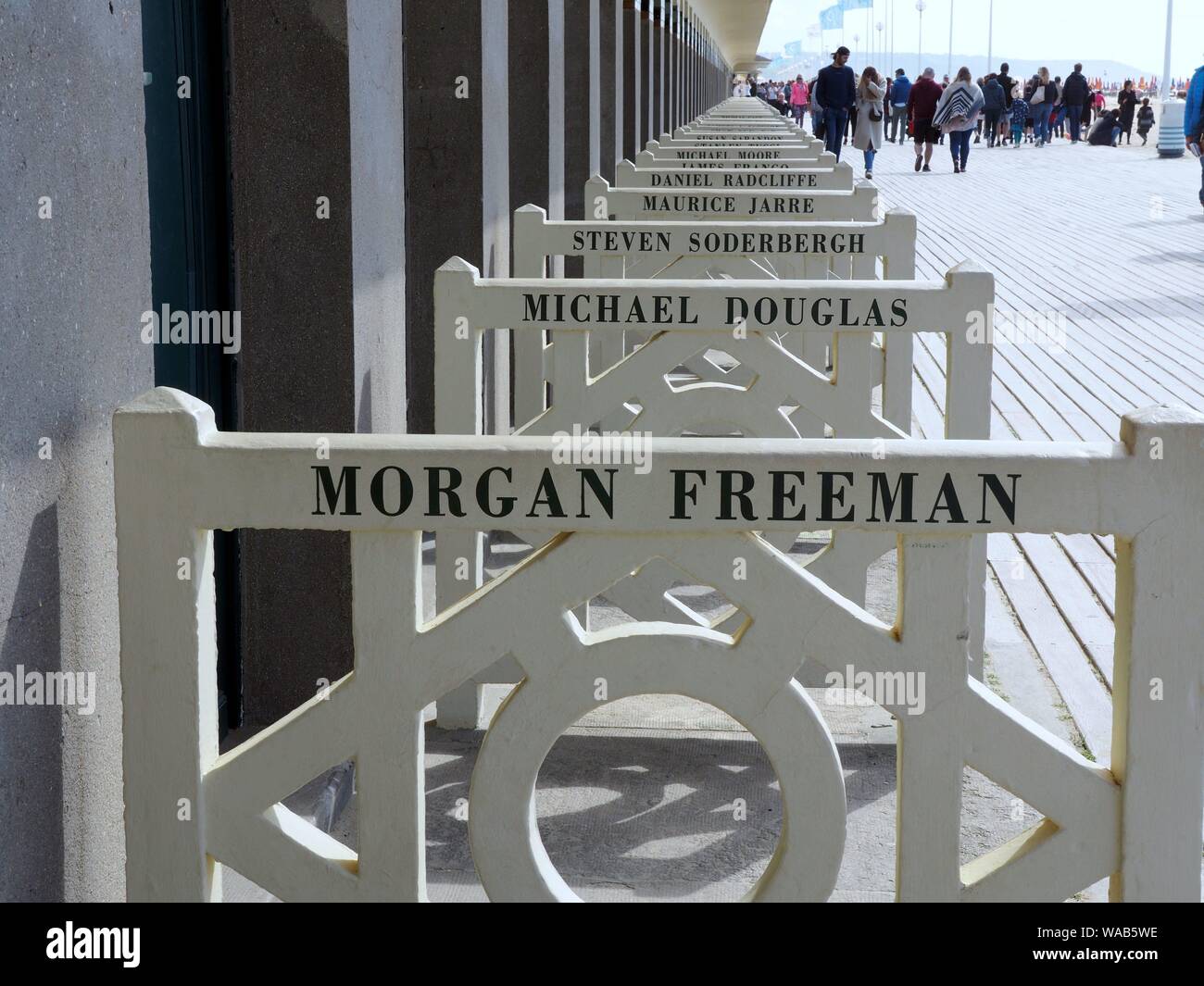 13 06 2019 France Deauville Cabins With The Names Of Actors On