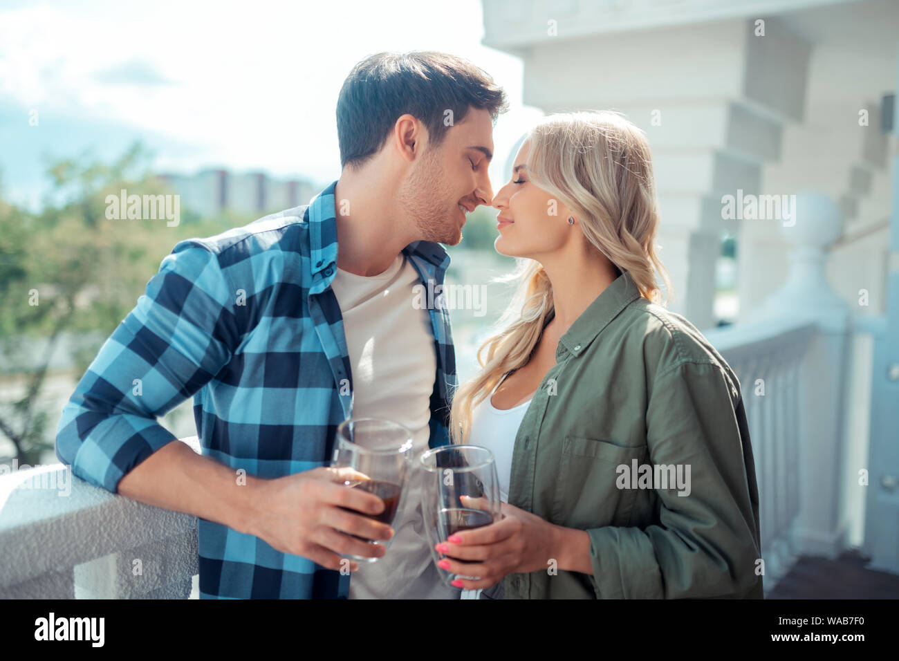 Good Morning Kiss High Resolution Stock Photography And Images Alamy