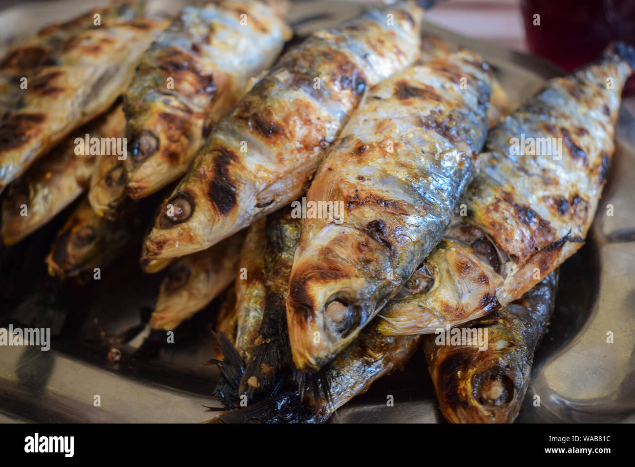 Typical food portuguese grilled sardines Stock Photo Alamy