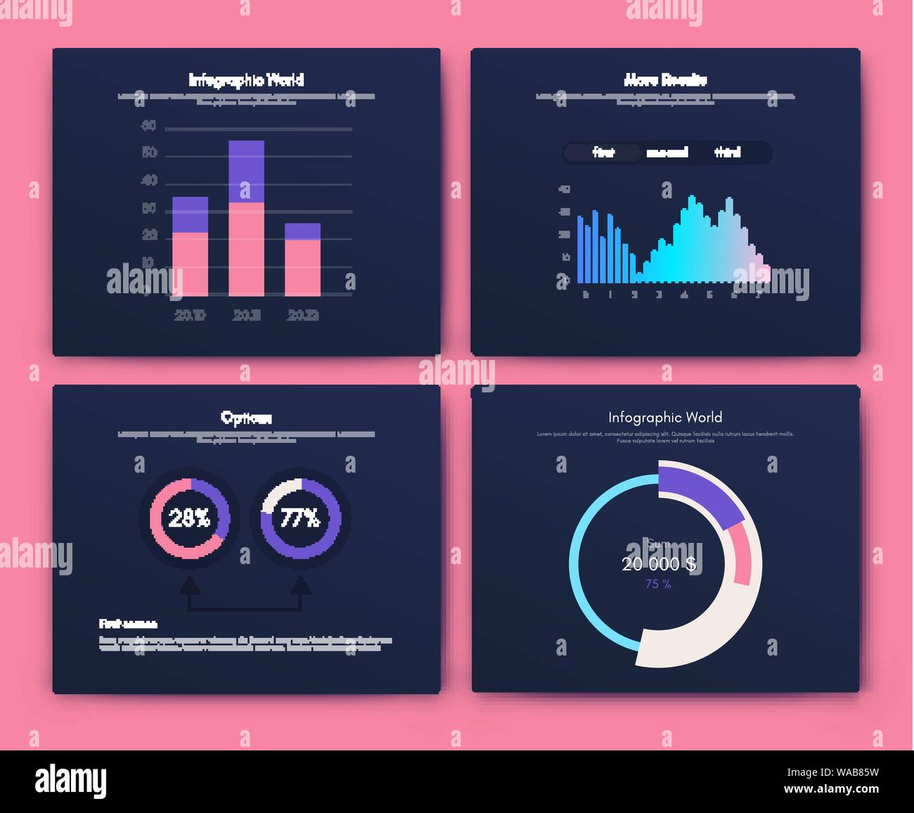 Infographic vector brochure elements for business illustration Stock Vector