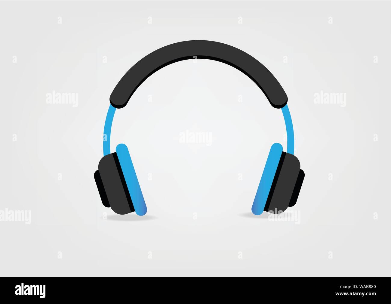 Blue headphones icon, Music vector Stock Vector Image & Art Alamy