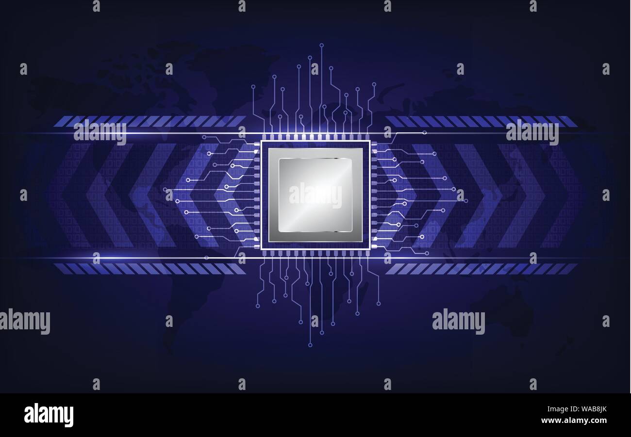 Computer processor technology vector Stock Vector Image & Art - Alamy