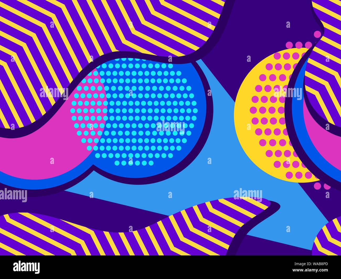 Geometric seamless pattern in memphis and pop art style. Point geometric  shapes. Modern trend background. Vector illustration Stock Vector Image &  Art - Alamy