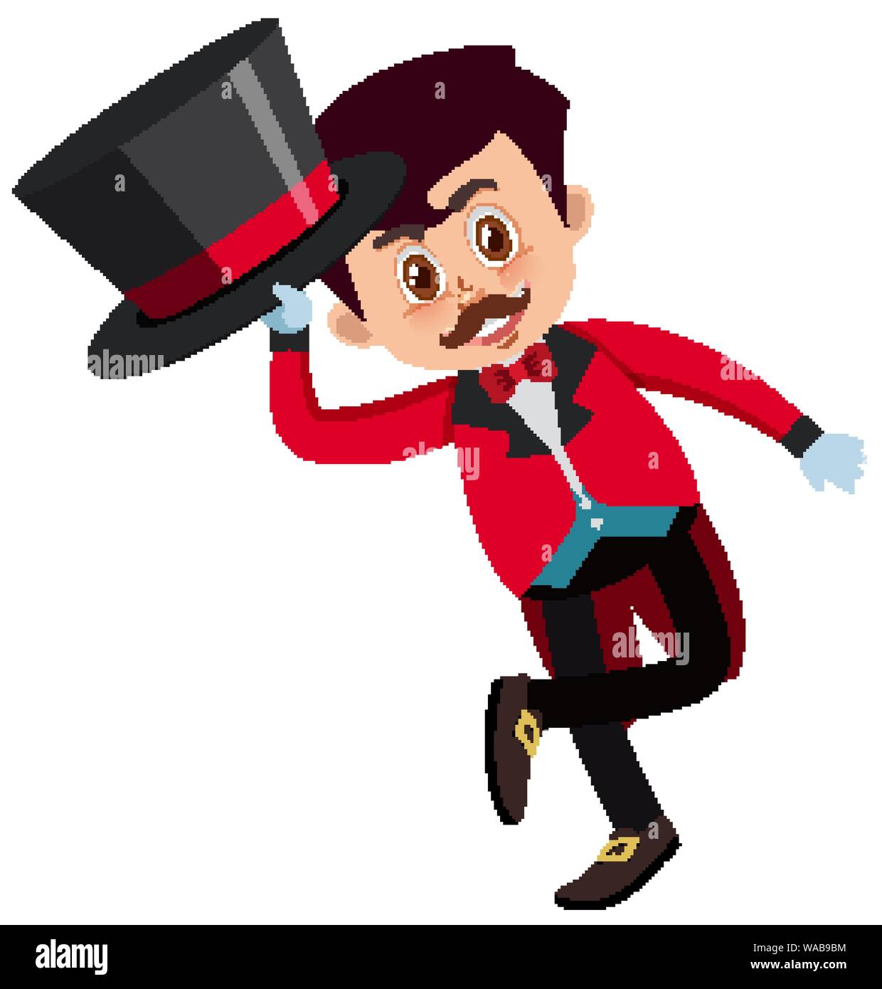 Single character of ring master on white background illustration Stock Vector Image & Art Alamy