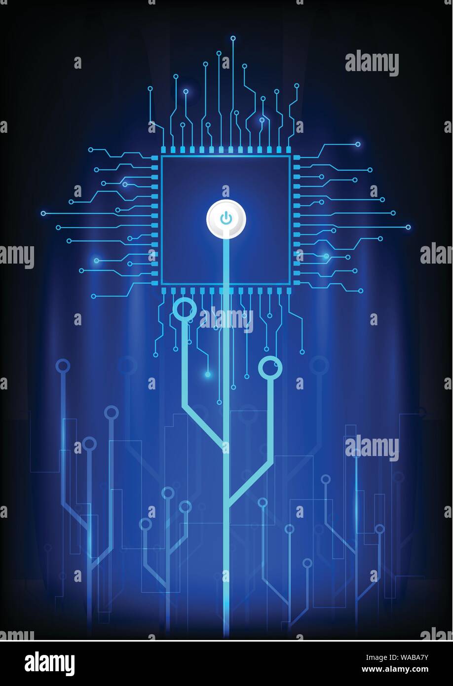 Computer processor technology vector Stock Vector Image & Art - Alamy