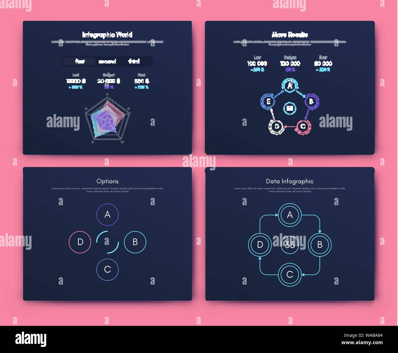Infographic vector brochure elements for business illustration in