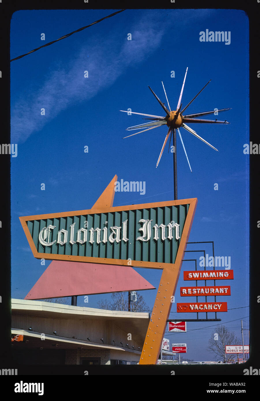 Colonial Inn sign, Bossier City, Louisiana Stock Photo - Alamy