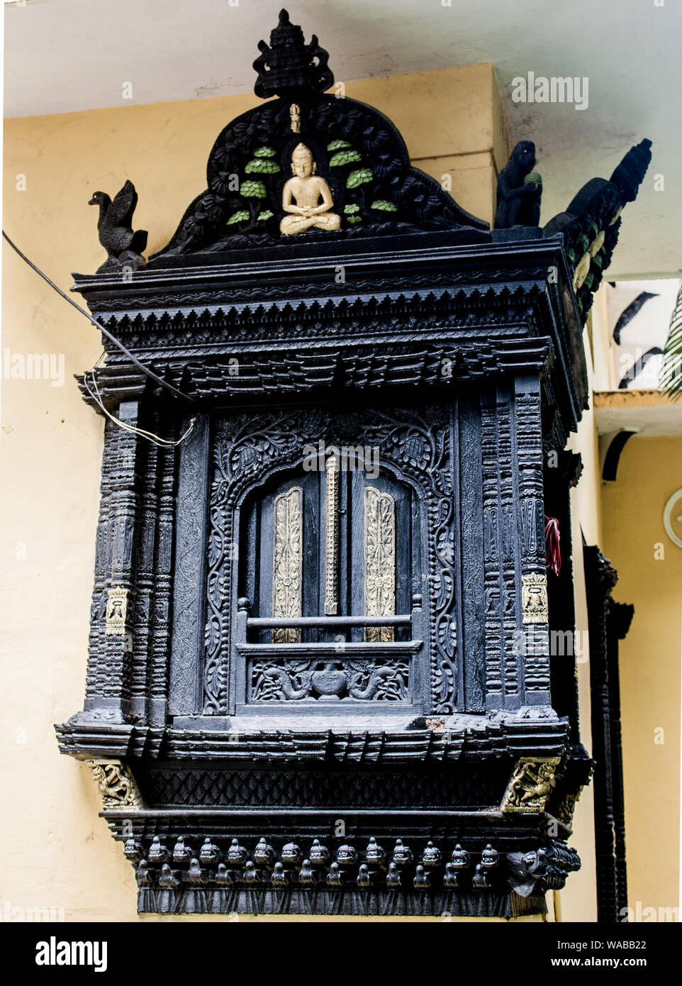 Wooden Crafted Windows Stock Photo - Alamy