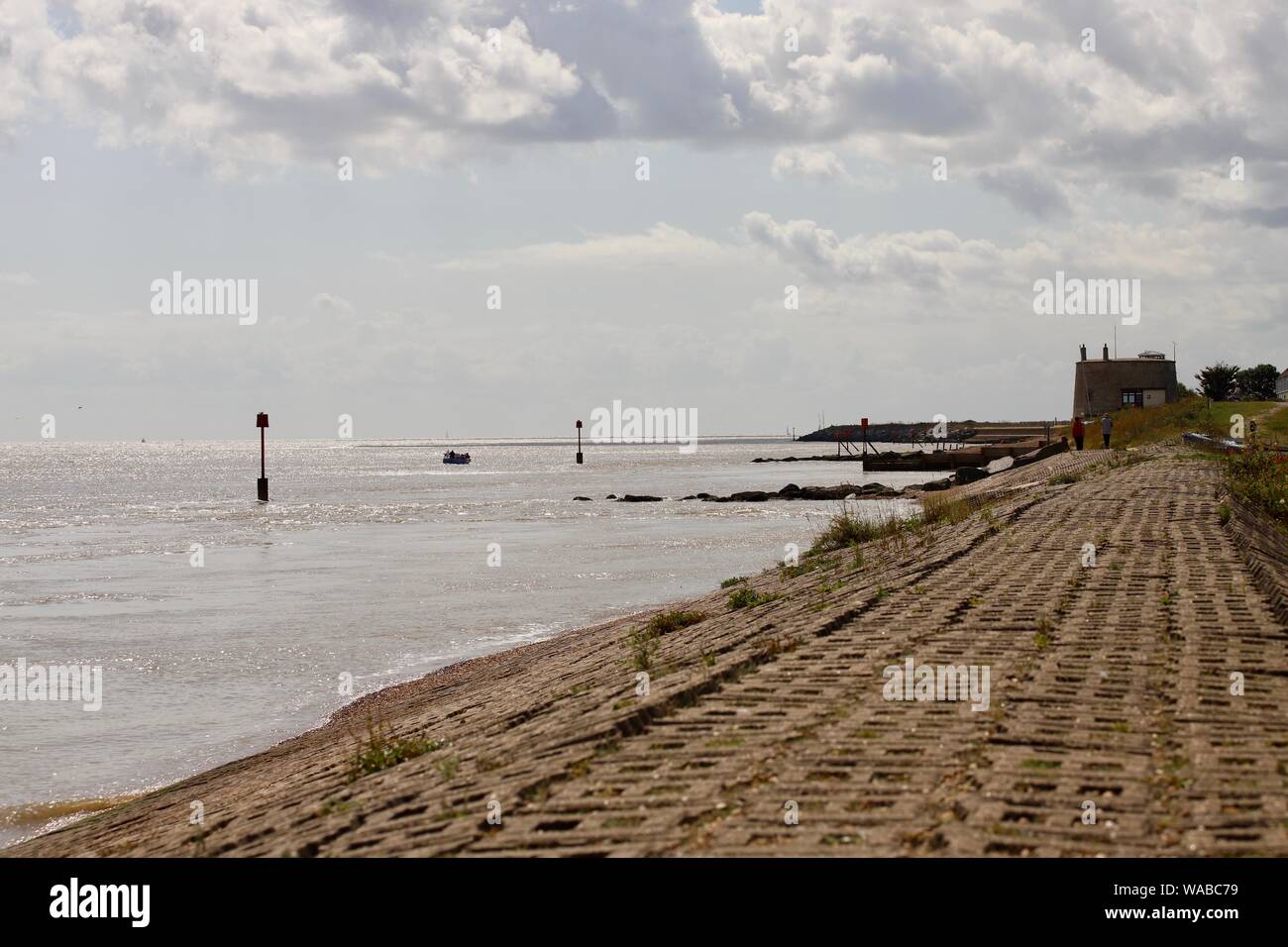 UK Weather Felixstowe Ferry, Suffolk 19 August 2019 Bright, sunny