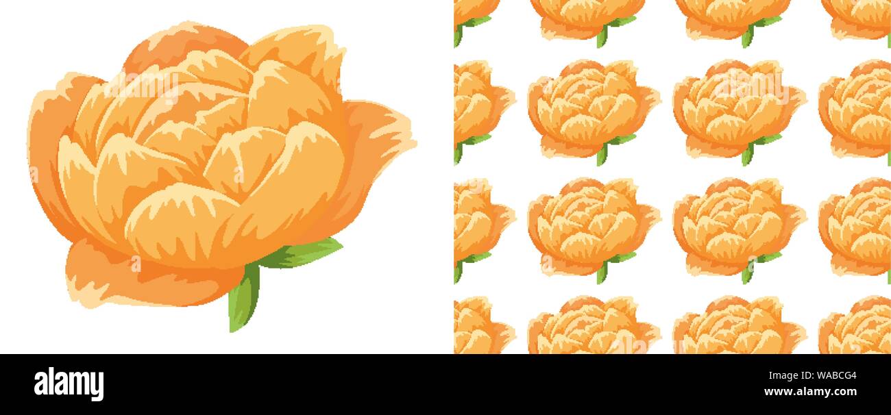 A seamless pattern of flowers on white illustration Stock Vector Image ...
