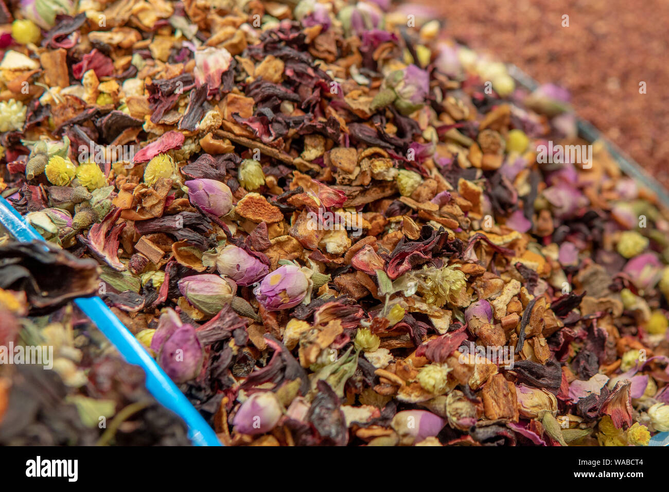 Dried flower dried herbal teas with variety of colors Stock Photo
