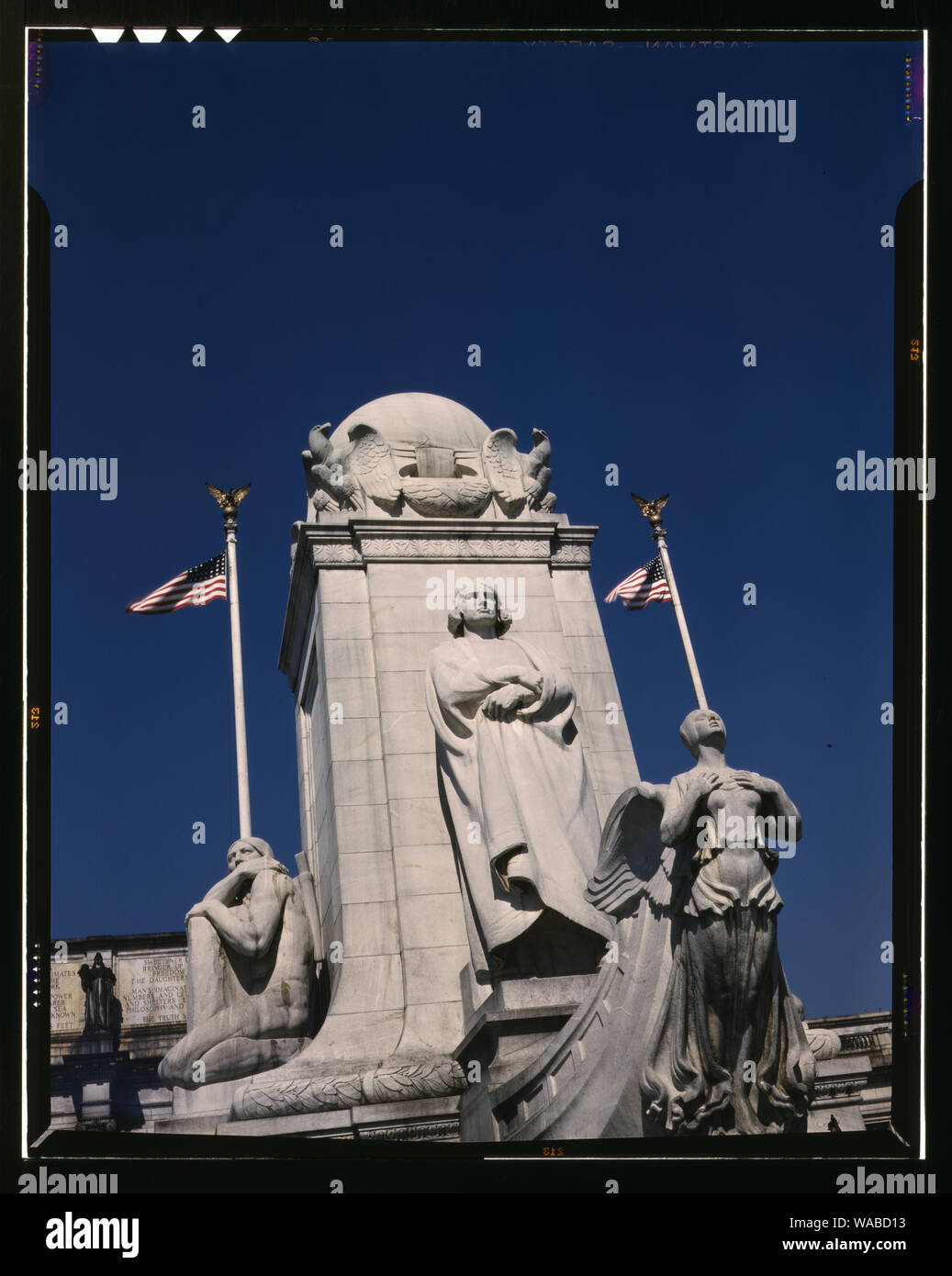Columbus Statue in front of Union Station, Washington, D.C Stock Photo