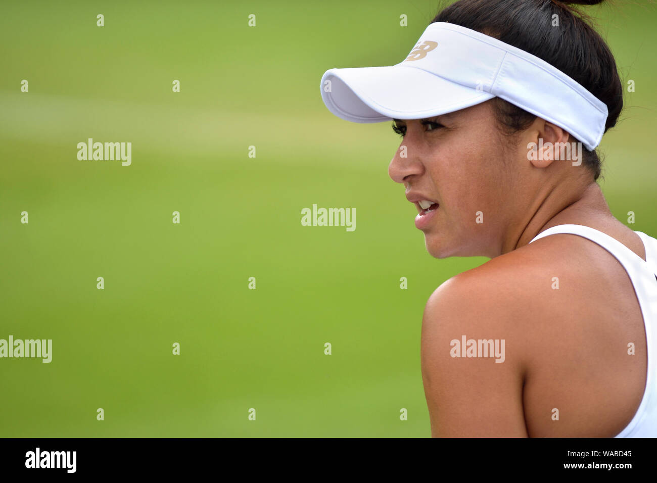 Heather Watson (GBR) playing at the Nature Valley International tennis, Devonshire Park, Eastbourne, England, UK. 25th June 2019 Stock Photo