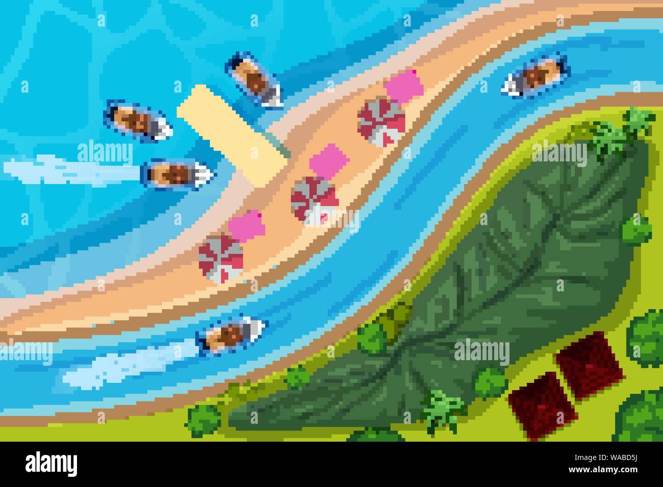 Set of aerial view scenes illustration Stock Vector Image & Art - Alamy